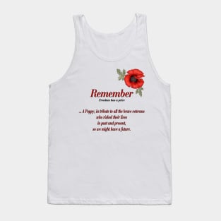 Remember Veterans Poppy and Tribute Tank Top